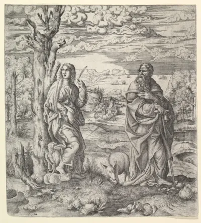 Saint John and Anthony in a Landscape