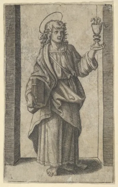 Saint John, book in right hand chalice in left, from "Piccoli Santi" (Small Saints)