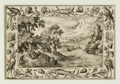 Saint John on Patmos, from Landscapes with Old and New Testament Scenes and Hunting Scenes