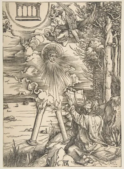 Saint John Swallowing the Book, from "The Apocalypse", Latin Edition