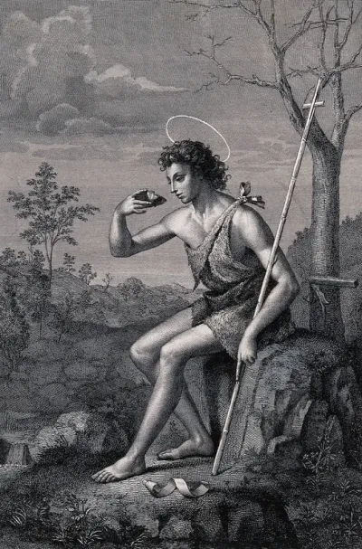 Saint John the Baptist as a youth, in wilderness