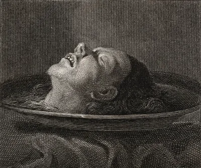 Saint John the Baptist: his decapitated head