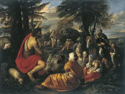 Saint John the Baptist preaching in the Desert