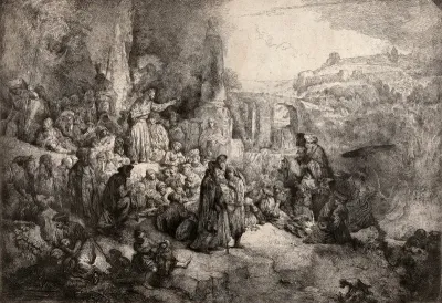 Saint John the Baptist preaching to the people
