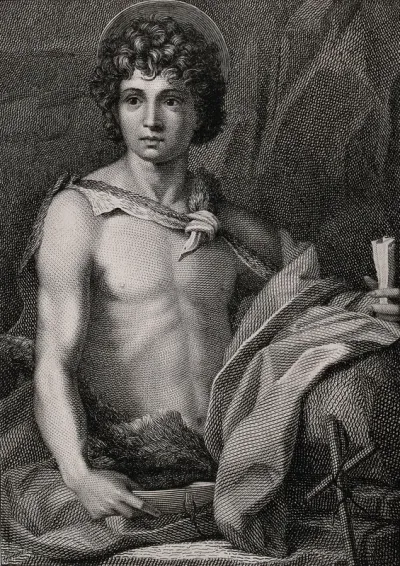 Saint John the Baptist wearing a camel skin