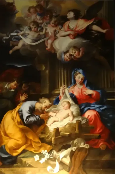 saint Joseph adorant l'enfant