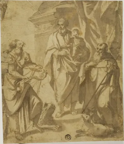 Saint Joseph and Christ Child, with Saints Mark and Anthony
