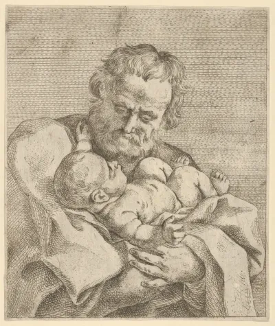 Saint Joseph holding the infant Christ