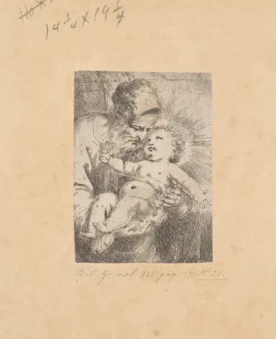 Saint Joseph in Half-Length, Holding the Christ Child