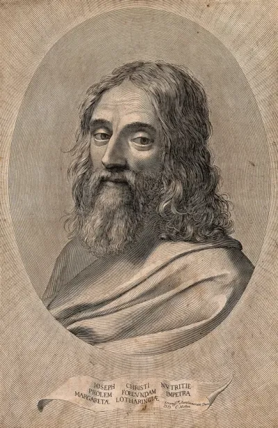 Saint Joseph. Line engraving by C. Mellan