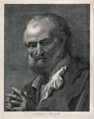 Saint Joseph. Line engraving by M. Pitteri after G.B. Piazzetta