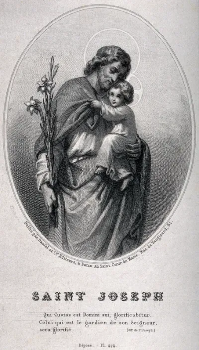Saint Joseph. Line engraving