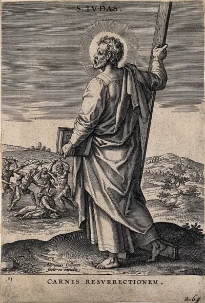 Saint Jude. Engraving by A. Collaert