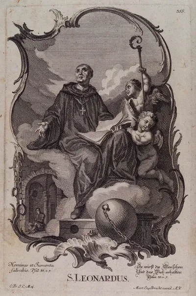 Saint Leonard. Etching