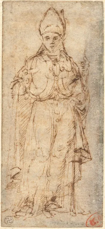 Saint Louis of Toulouse Holding a Staff