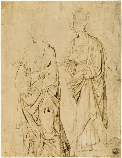 Saint Lucy and a Saint (recto); Alexander the Great in Profile (verso)