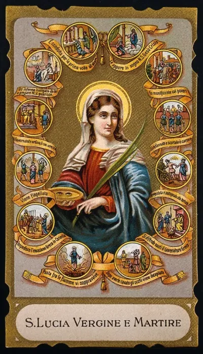 Saint Lucy. Colour lithograph, 1912