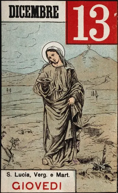 Saint Lucy. Colour photogravure, 1898