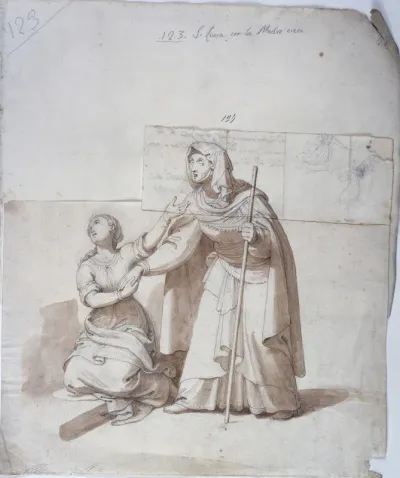 Saint Lucy with her blind mother Eutychia