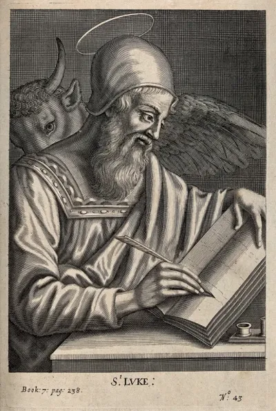 Saint Luke. Engraving attributed to W. Faithorne