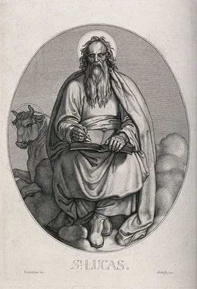 Saint Luke. Engraving by E.E. Schäffer after P. von Cornelius