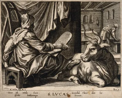 Saint Luke. Engraving by K. van Sichem, 1601, after D. Barendz