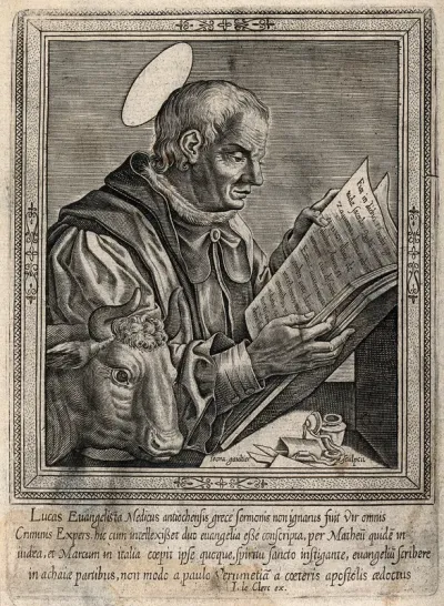 Saint Luke. Engraving by L. Gaultier, 1603
