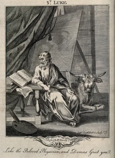 Saint Luke. Etching by G. Smith after himself