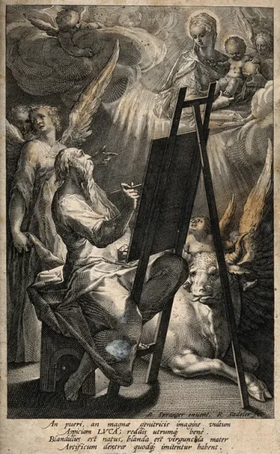 Saint Luke, painting a picture of the Virgin
