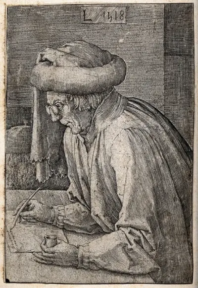 Saint Mark. Engraving by L. van Leyden, 1518