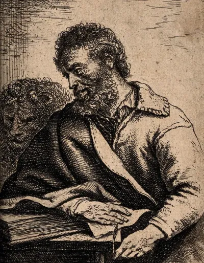 Saint Mark. Etching by J. Lievens