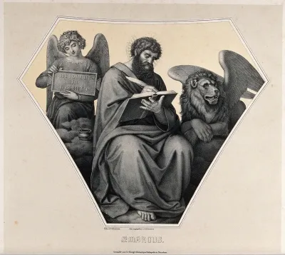 Saint Mark. Lithograph by J.G. Schreiner