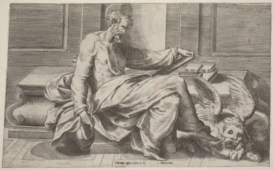 Saint Mark Writing His Gospels