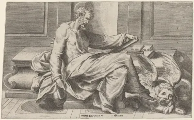 Saint Mark Writing His Gospels