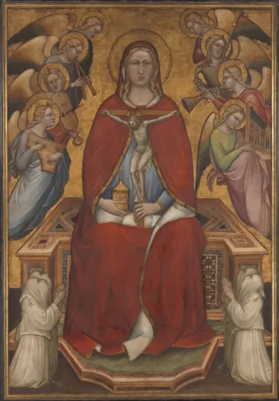 Saint Mary Magdalen Holding a Crucifix; (reverse) The Flagellation