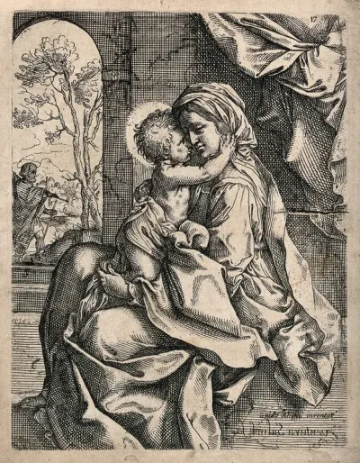 Saint Mary (the Blessed Virgin) and Saint Joseph with the Christ Child