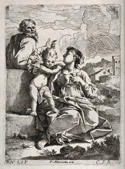Saint Mary (the Blessed Virgin) and Saint Joseph with the Christ Child
