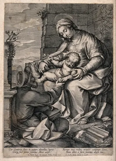 Saint Mary (the Blessed Virgin) and Saint Joseph with the Christ Child