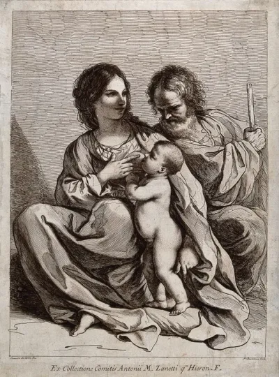 Saint Mary (the Blessed Virgin) and Saint Joseph with the Christ Child