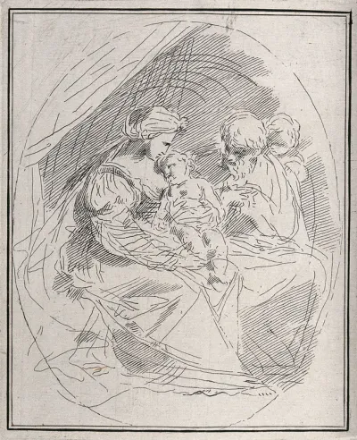 Saint Mary (the Blessed Virgin) and Saint Joseph with the Christ Child