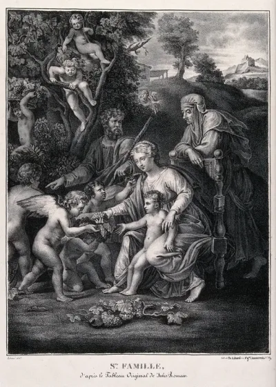 Saint Mary (the Blessed Virgin) and Saint Joseph with the Christ Child and Saint Anne