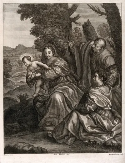 Saint Mary (the Blessed Virgin) and Saint Joseph with the Christ Child and Saint Catherine of Alexandria