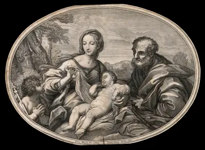 Saint Mary (the Blessed Virgin) and Saint Joseph with the Christ Child and Saint John the Baptist