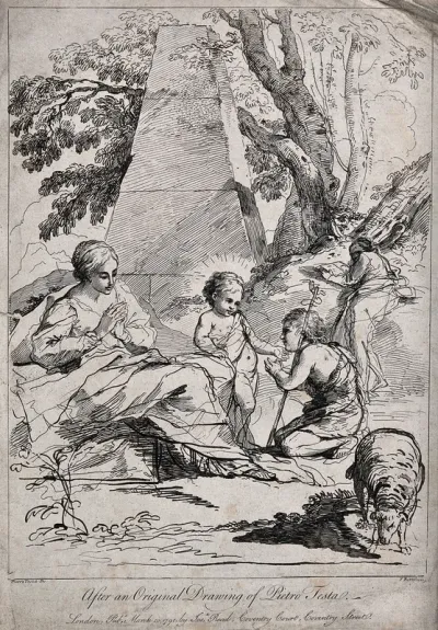 Saint Mary (the Blessed Virgin) and Saint Joseph with the Christ Child and Saint John the Baptist