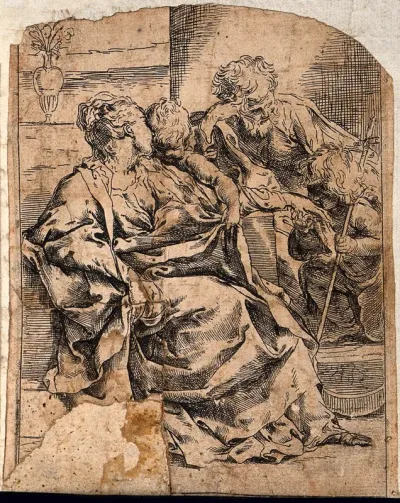 Saint Mary (the Blessed Virgin) and Saint Joseph with the Christ Child and Saint John the Baptist