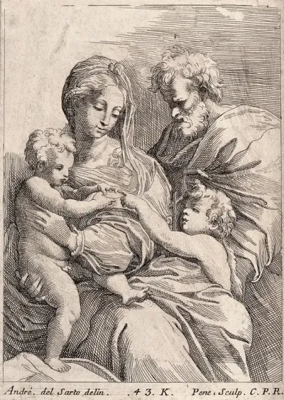 Saint Mary (the Blessed Virgin) and Saint Joseph with the Christ Child and Saint John the Baptist