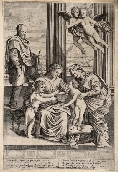 Saint Mary (the Blessed Virgin) and Saint Joseph with the Christ Child, Saint John the Baptist and Saint Elisabeth