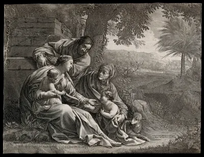 Saint Mary (the Blessed Virgin) and Saint Joseph with the Christ Child, Saint John the Baptist and Saint Elizabeth