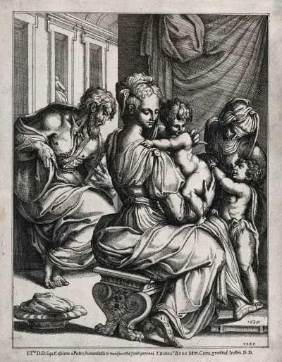 Saint Mary (the Blessed Virgin) and Saint Joseph with the Christ Child, Saint John the Baptist and Saint Elizabeth