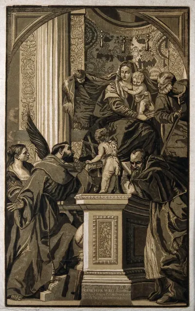Saint Mary (the Blessed Virgin) and Saint Joseph with the Christ Child, Saint Justina of Padua, Saint Francis of Assisi, Saint John the Baptist and Saint Jerome